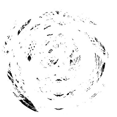 Beyaz arka planda siyah daire şeklinde. Grafik tasarım elementi. Vektör illüstrasyonu   