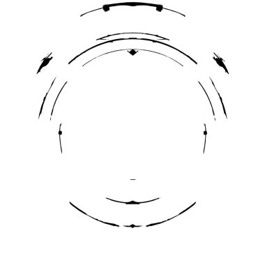 Soyut çember deseni, vektör çizimi. güzel süs arkaplanı