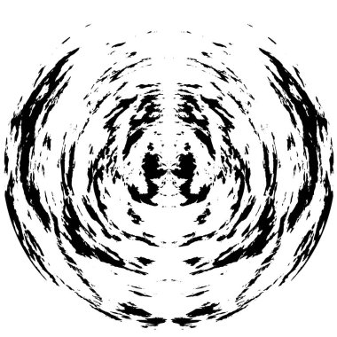 Beyaz arka planda siyah daire şeklinde. Grafik tasarım elementi. Vektör illüstrasyonu   