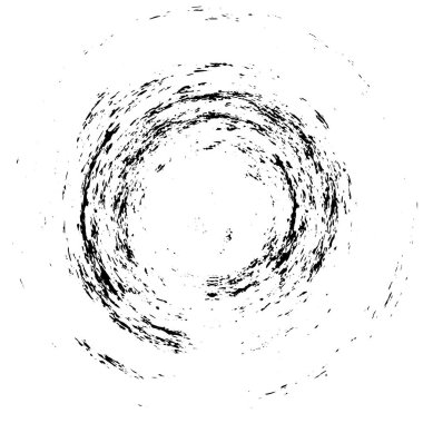 Beyaz arka planda siyah daire şeklinde. Grafik tasarım elementi. Vektör illüstrasyonu   
