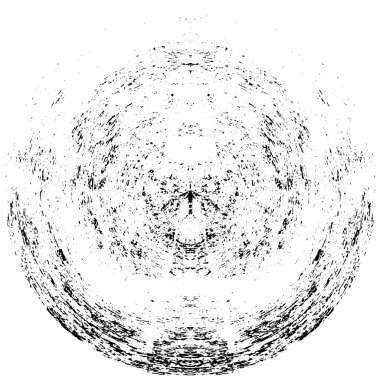 Beyaz arkaplanda soyut siyah yuvarlak şekil. Grafik tasarım elementi. Vektör illüstrasyonu 