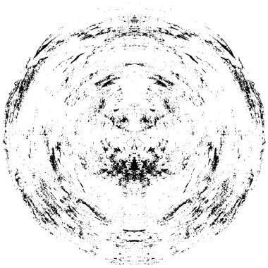 Beyaz arkaplanda soyut siyah yuvarlak şekil. Grafik tasarım elementi. Vektör illüstrasyonu 