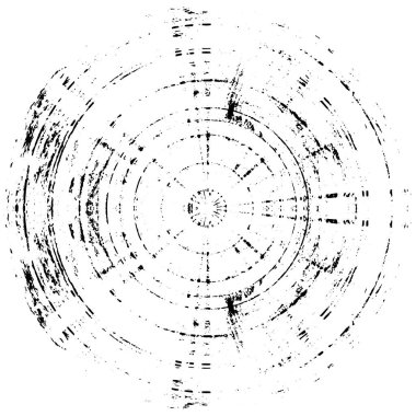 Beyaz arkaplanda soyut siyah yuvarlak şekil. Grafik tasarım elementi. Vektör illüstrasyonu 