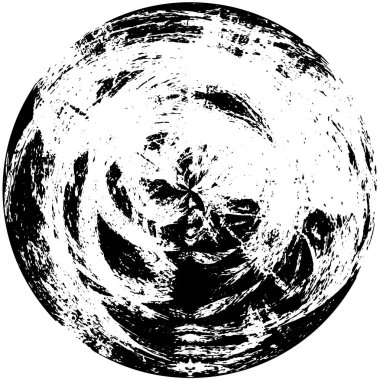 Beyaz arkaplanda soyut siyah yuvarlak şekil. Grafik tasarım elementi. Vektör illüstrasyonu 