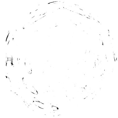 Beyaz arkaplanda soyut siyah yuvarlak şekil. Grafik tasarım elementi. Vektör illüstrasyonu 