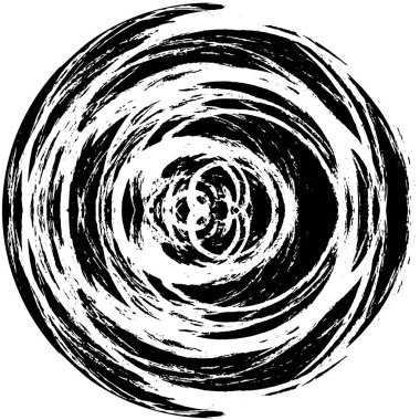 Beyaz arkaplanda soyut siyah yuvarlak şekil. vektör illüstrasyonu    