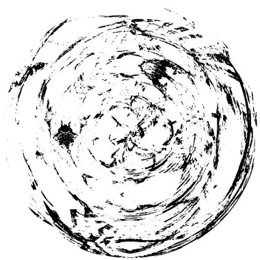 Beyaz arkaplanda soyut siyah yuvarlak şekil. vektör illüstrasyonu    