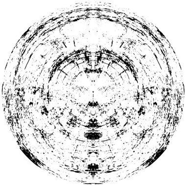 Beyaz arkaplanda soyut siyah yuvarlak şekil. vektör illüstrasyonu    