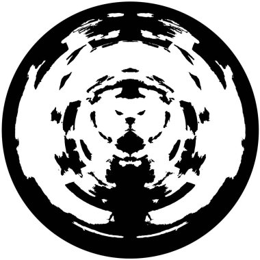 siyah ve beyaz yuvarlak soyut arkaplan 