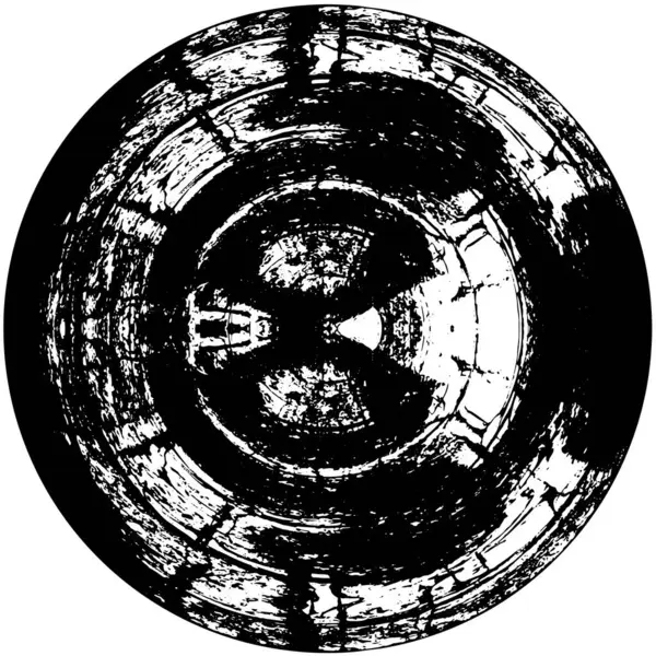 Forme Cercle Noir Sur Fond Blanc Élément Design Graphique Illustration — Image vectorielle