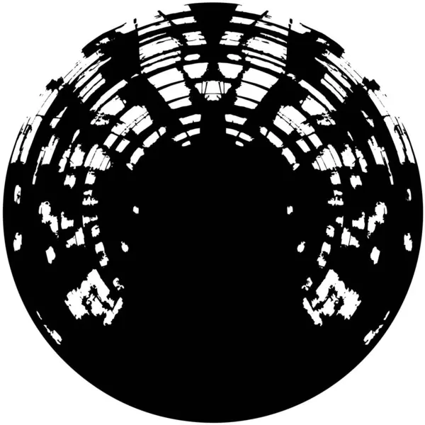 Zwart Wit Ronde Abstracte Achtergrond — Stockvector