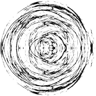 Beyaz arkaplanda soyut siyah yuvarlak şekil. vektör illüstrasyonu