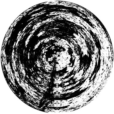 Beyaz arkaplanda soyut siyah yuvarlak şekil. vektör illüstrasyonu