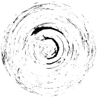 Beyaz arkaplanda soyut siyah yuvarlak şekil. vektör illüstrasyonu