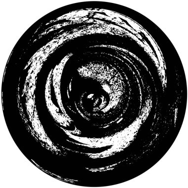 Beyaz arkaplanda soyut siyah yuvarlak şekil. vektör illüstrasyonu