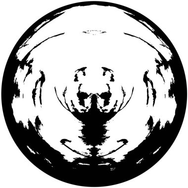 Yuvarlak Grunge Şekli Doku, Sert Çember Damgası