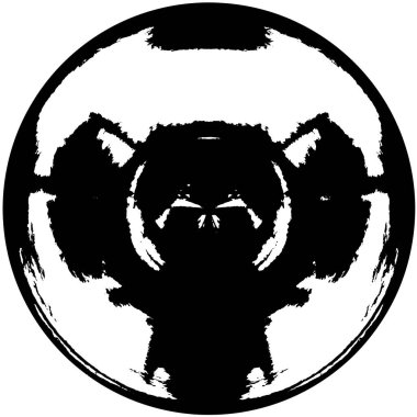 siyah ve beyaz daire grunge arkaplanı 