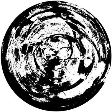 soyut siyah-beyaz daire damgası, grunge vintage arkaplan, vektör illüstrasyonu