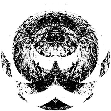 soyut siyah-beyaz daire damgası, grunge vintage arkaplan, vektör illüstrasyonu