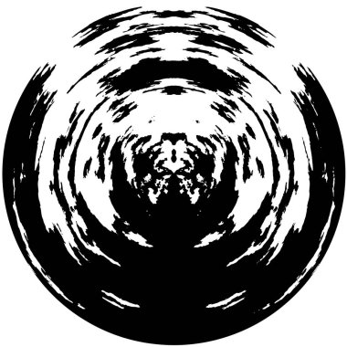 siyah ve beyaz yuvarlak grunge kaplama elementi. soyut arkaplan.