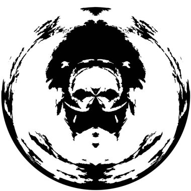 siyah ve beyaz yuvarlak grunge kaplama elementi. soyut arkaplan.