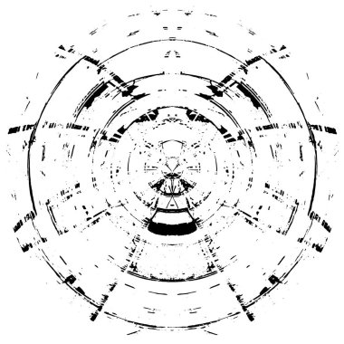 black and white round grunge texture 