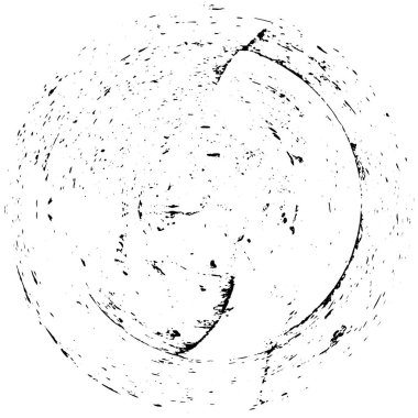 siyah ve beyaz yuvarlak grunge kaplama elementi. soyut sıkıntılı doku arkaplanı 