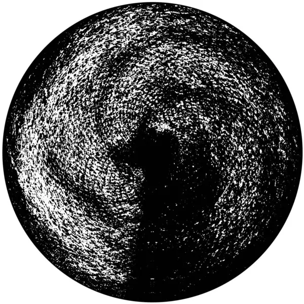 Абстрактний Чорно Білий Гранжевий Фон Круглій Формі — стоковий вектор