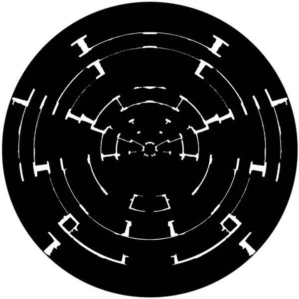 Αφηρημένο Μαύρο Και Άσπρο Grunge Φόντο Κύκλο — Διανυσματικό Αρχείο