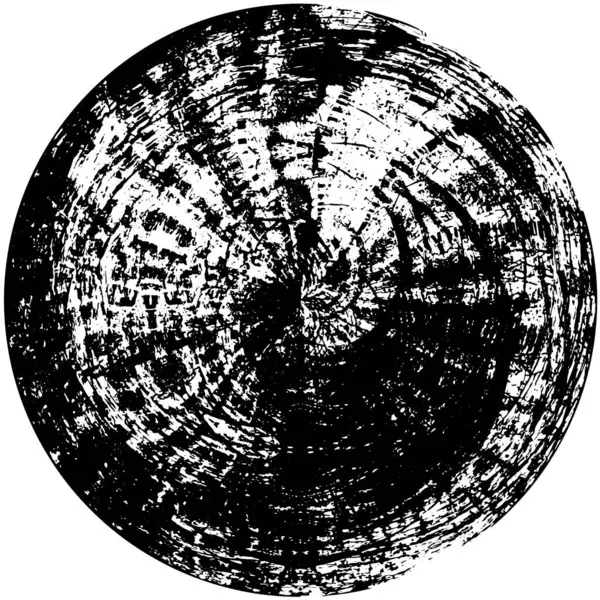 Abstrakter Schwarzweißer Kreisstempel Grunge Vintage Hintergrund Vektorillustration — Stockvektor