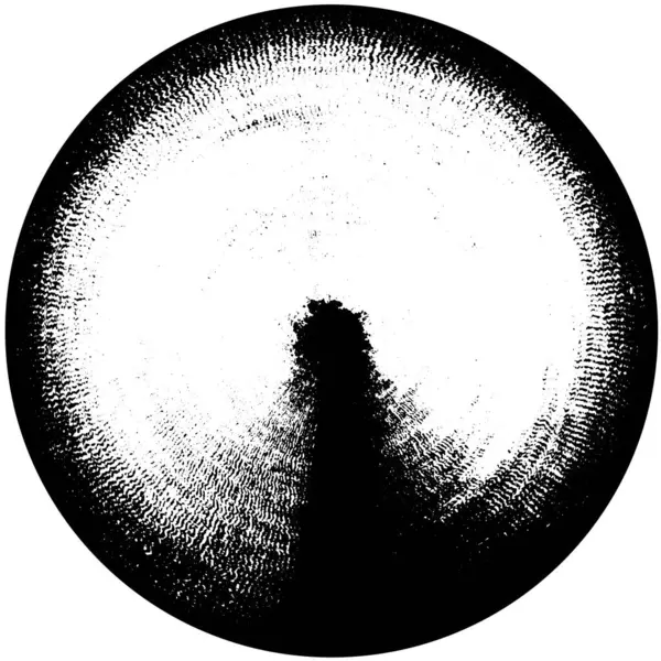 Абстрактний Чорно Білий Знак Кола Гранжевий Вінтажний Фон Векторні Ілюстрації — стоковий вектор