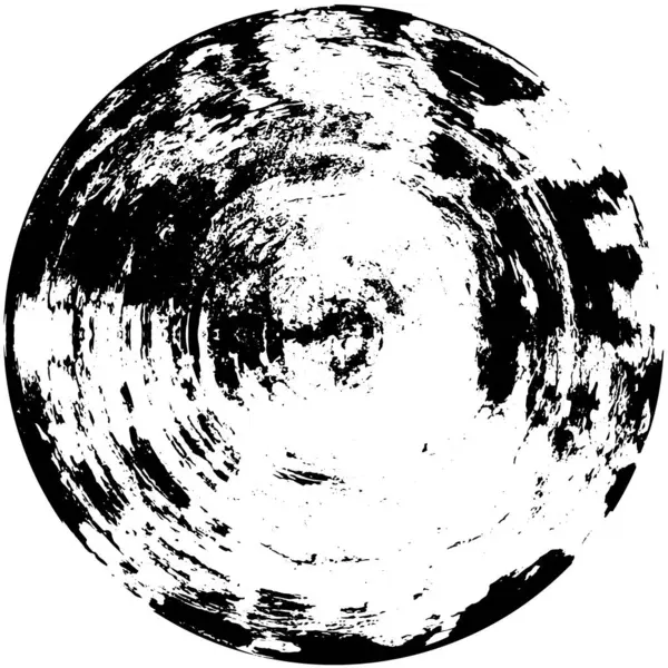 Абстрактний Чорно Білий Знак Кола Гранжевий Вінтажний Фон Векторні Ілюстрації — стоковий вектор