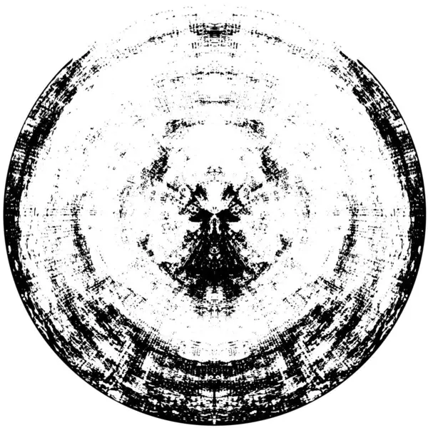 Grunge Rond Noir Blanc Élément Superposé Fond Abstrait — Image vectorielle