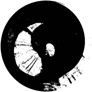 siyah ve beyaz yuvarlak grunge doku arkaplanı