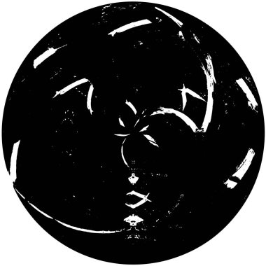 Koyu Grunge Geometrik Deseni 