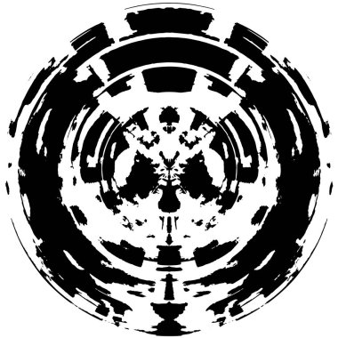 Koyu Grunge Geometrik Deseni 