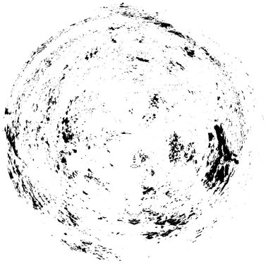 Beyaz arkaplanda soyut siyah yuvarlak şekil. vektör illüstrasyonu    