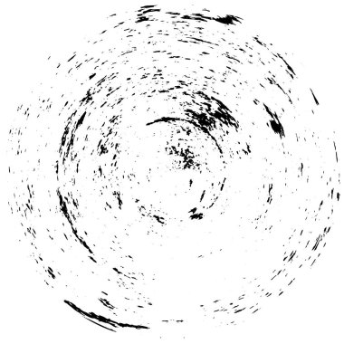 Beyaz arkaplanda soyut siyah yuvarlak şekil. vektör illüstrasyonu    