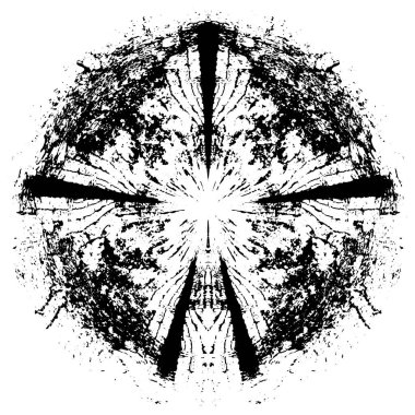 siyah - beyaz yuvarlak grunge kaplama elementi. 