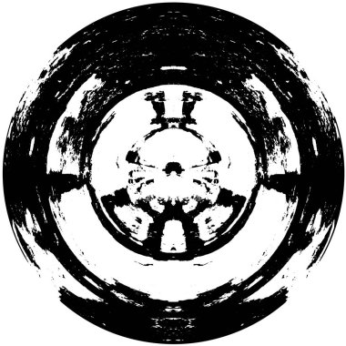 siyah - beyaz yuvarlak grunge kaplama elementi. 