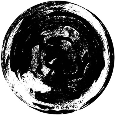 Beyaz arkaplanda soyut siyah yuvarlak şekil. vektör illüstrasyonu    