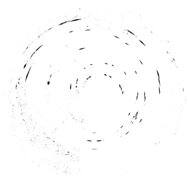 yuvarlak fırça darbesi. siyah ve beyaz fırça boyası. 