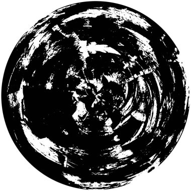 soyut siyah beyaz daire damgası, grunge arkaplan, vektör illüstrasyonu