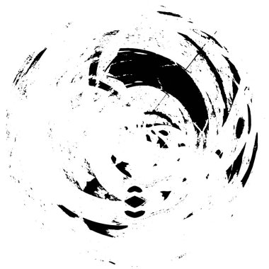 soyut siyah ve beyaz daire damgası, grunge arkaplan, daire ögesi, vektör illüstrasyonu