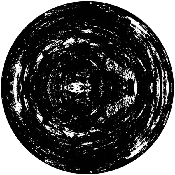 Patrón Redondo Geométrico Grunge Oscuro — Archivo Imágenes Vectoriales