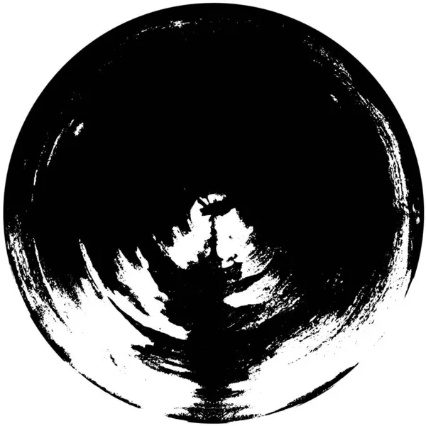 黒と白の抽象的な円の背景 — ストックベクタ