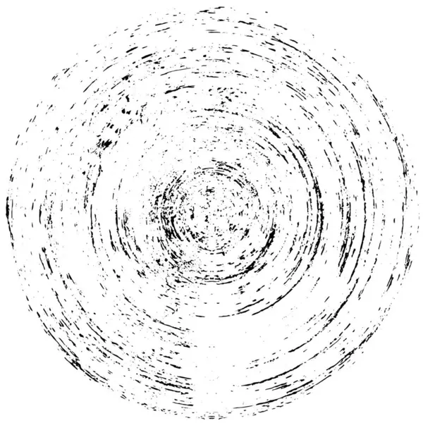Черный Белый Круглый Элемент Наложения Гранжа — стоковый вектор
