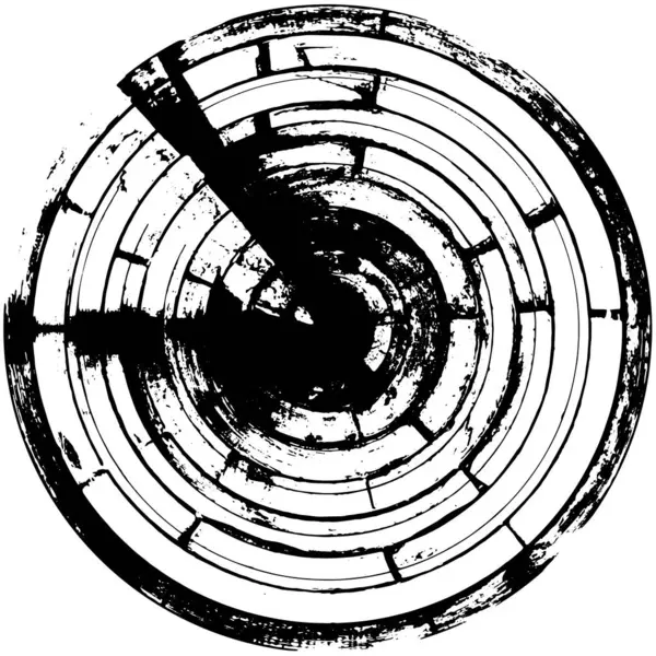Okrągły Znaczek Grunge Vintage Tło Abstrakcyjny Wektor Ilustracja — Wektor stockowy