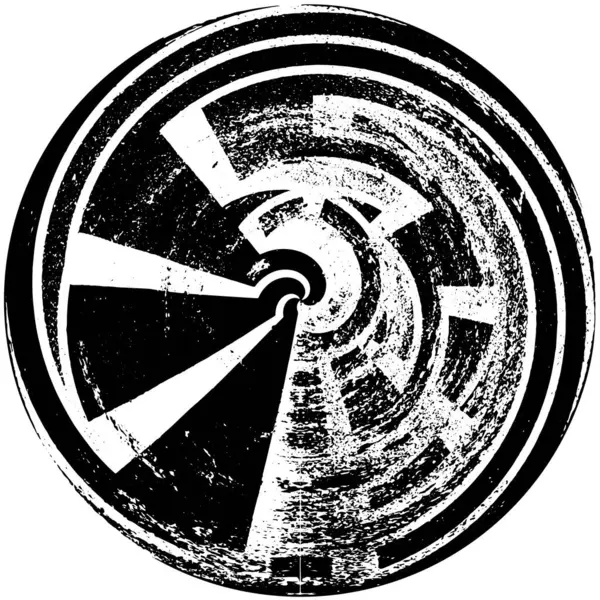 Okrągły Znaczek Grunge Vintage Tło Abstrakcyjny Wektor Ilustracja — Wektor stockowy
