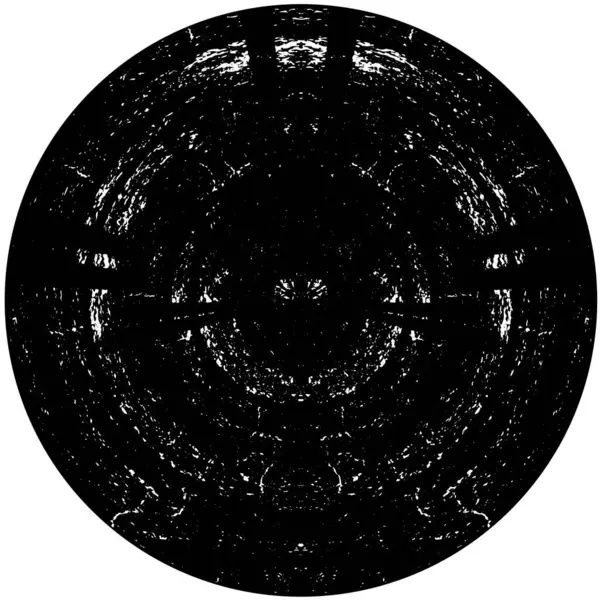Abstract Zwart Wit Cirkel Stempel Grunge Achtergrond Vector Illustratie — Stockvector